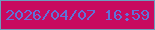 文字の大きさ：2、枠の色：6c9ebe、背景の色：c80a5f、文字の色：5f73d8 無料ブログパーツのブログ時計