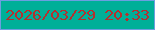 文字の大きさ：3、枠の色：6c9ee0、背景の色：00af98、文字の色：b3302e 無料ブログパーツのブログ時計