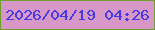 文字の大きさ：3、枠の色：6c9f2b、背景の色：d797c7、文字の色：4739e1 無料ブログパーツのブログ時計