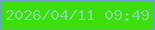 文字の大きさ：1、枠の色：6c9fd3、背景の色：3dde0b、文字の色：7ddc91 無料ブログパーツのブログ時計