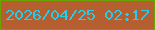 文字の大きさ：3、枠の色：6ca104、背景の色：b55e2f、文字の色：26cdea 無料ブログパーツのブログ時計