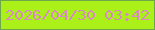 文字の大きさ：1、枠の色：6ca74c、背景の色：abf019、文字の色：d78ac6 無料ブログパーツのブログ時計