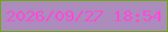 文字の大きさ：1、枠の色：6ca90d、背景の色：ac8bbd、文字の色：ff4ad4 無料ブログパーツのブログ時計