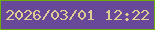 文字の大きさ：1、枠の色：6cad07、背景の色：684999、文字の色：e0cb92 無料ブログパーツのブログ時計