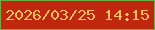 文字の大きさ：2、枠の色：6cad45、背景の色：bf280f、文字の色：f9bc66 無料ブログパーツのブログ時計