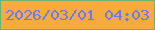 文字の大きさ：2、枠の色：6cb274、背景の色：f7aa3d、文字の色：667bf1 無料ブログパーツのブログ時計
