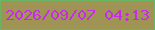 文字の大きさ：2、枠の色：6cb364、背景の色：a09455、文字の色：c82aed 無料ブログパーツのブログ時計