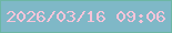 文字の大きさ：3、枠の色：6cb6a4、背景の色：7fb8c7、文字の色：f7c4d9 無料ブログパーツのブログ時計