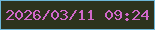 文字の大きさ：2、枠の色：6cb7d8、背景の色：2d331e、文字の色：d168ca 無料ブログパーツのブログ時計
