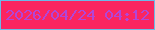 文字の大きさ：5、枠の色：6cbae8、背景の色：fb2560、文字の色：b245d7 無料ブログパーツのブログ時計