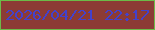 文字の大きさ：4、枠の色：6cbb48、背景の色：8c3b35、文字の色：4341cc 無料ブログパーツのブログ時計