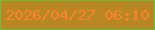 文字の大きさ：3、枠の色：6cbe3a、背景の色：b88724、文字の色：fc8329 無料ブログパーツのブログ時計