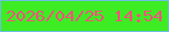 文字の大きさ：5、枠の色：6cbee4、背景の色：3dec23、文字の色：f8507d 無料ブログパーツのブログ時計