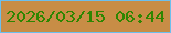 文字の大きさ：1、枠の色：6cbfed、背景の色：c88d46、文字の色：2e8601 無料ブログパーツのブログ時計
