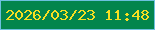 文字の大きさ：5、枠の色：6cc0df、背景の色：03854d、文字の色：f8df21 無料ブログパーツのブログ時計