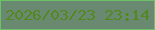 文字の大きさ：3、枠の色：6cc167、背景の色：698971、文字の色：53881f 無料ブログパーツのブログ時計