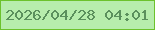文字の大きさ：3、枠の色：6cc22d、背景の色：b7edad、文字の色：5b905d 無料ブログパーツのブログ時計