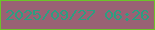 文字の大きさ：4、枠の色：6cc429、背景の色：996274、文字の色：2c9e81 無料ブログパーツのブログ時計