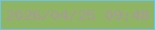 文字の大きさ：5、枠の色：6cc4e9、背景の色：8fb564、文字の色：a9999a 無料ブログパーツのブログ時計