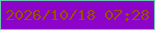 文字の大きさ：3、枠の色：6cc5af、背景の色：8c04c8、文字の色：985302 無料ブログパーツのブログ時計