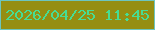 文字の大きさ：4、枠の色：6cc5bf、背景の色：958e12、文字の色：47dd93 無料ブログパーツのブログ時計
