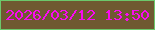 文字の大きさ：4、枠の色：6cc86b、背景の色：6f5931、文字の色：f90bf1 無料ブログパーツのブログ時計