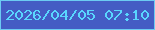 文字の大きさ：3、枠の色：6ccbf2、背景の色：445cc4、文字の色：59d6fe 無料ブログパーツのブログ時計