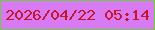 文字の大きさ：2、枠の色：6ccd40、背景の色：d87bf3、文字の色：c5162d 無料ブログパーツのブログ時計