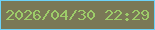 文字の大きさ：4、枠の色：6cd2f8、背景の色：7a7856、文字の色：9dcb69 無料ブログパーツのブログ時計