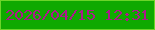 文字の大きさ：2、枠の色：6cd429、背景の色：0fa900、文字の色：ac198b 無料ブログパーツのブログ時計