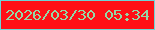文字の大きさ：3、枠の色：6cd5d6、背景の色：ff1016、文字の色：93d8a6 無料ブログパーツのブログ時計