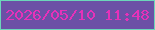文字の大きさ：5、枠の色：6cd6ba、背景の色：6c50a6、文字の色：e631b9 無料ブログパーツのブログ時計