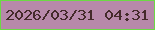文字の大きさ：4、枠の色：6cd945、背景の色：b789aa、文字の色：442a2b 無料ブログパーツのブログ時計