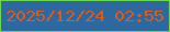文字の大きさ：4、枠の色：6cda47、背景の色：2d68a1、文字の色：de5b15 無料ブログパーツのブログ時計