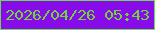 文字の大きさ：1、枠の色：6cda50、背景の色：880be9、文字の色：6dd639 無料ブログパーツのブログ時計