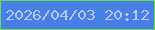 文字の大きさ：1、枠の色：6cdb4e、背景の色：487fe4、文字の色：b4c6f2 無料ブログパーツのブログ時計