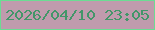 文字の大きさ：1、枠の色：6cdc93、背景の色：c09bad、文字の色：439669 無料ブログパーツのブログ時計