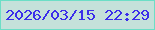文字の大きさ：1、枠の色：6cdec6、背景の色：c5e1da、文字の色：3b2dea 無料ブログパーツのブログ時計