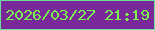 文字の大きさ：3、枠の色：6cdf99、背景の色：782899、文字の色：79f44c 無料ブログパーツのブログ時計