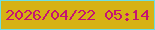 文字の大きさ：1、枠の色：6cdfe2、背景の色：d6b214、文字の色：c51572 無料ブログパーツのブログ時計