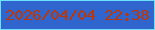 文字の大きさ：1、枠の色：6ce0fe、背景の色：2f65cd、文字の色：bf3603 無料ブログパーツのブログ時計