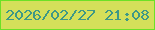 文字の大きさ：3、枠の色：6ce126、背景の色：d4e05a、文字の色：3e9886 無料ブログパーツのブログ時計