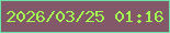 文字の大きさ：4、枠の色：6ce1a8、背景の色：835969、文字の色：a3fb52 無料ブログパーツのブログ時計