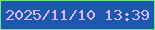 文字の大きさ：5、枠の色：6ce583、背景の色：1c59ac、文字の色：dcb6ff 無料ブログパーツのブログ時計