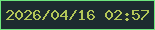 文字の大きさ：5、枠の色：6ce67d、背景の色：1d2c2f、文字の色：b3c658 無料ブログパーツのブログ時計