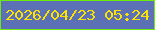 文字の大きさ：2、枠の色：6cea0c、背景の色：5b70b5、文字の色：fde400 無料ブログパーツのブログ時計