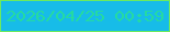 文字の大きさ：3、枠の色：6cea5f、背景の色：17bce8、文字の色：25daa1 無料ブログパーツのブログ時計