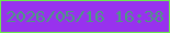 文字の大きさ：4、枠の色：6ceb4b、背景の色：9832ee、文字の色：4b9a81 無料ブログパーツのブログ時計