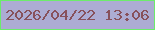 文字の大きさ：1、枠の色：6cec6b、背景の色：acacd3、文字の色：87515b 無料ブログパーツのブログ時計