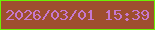 文字の大きさ：4、枠の色：6cef05、背景の色：9e4e2f、文字の色：c678cf 無料ブログパーツのブログ時計